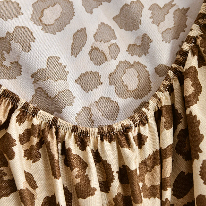 Leopard Print Fitted Sheet Wild Animal Cheetah Skin Texture Bed Cover Romantic Fashion Bed Sheet Set with 2 Pillowcase Twin King 6 Leopard Print Fitted Sheet Wild Animal Cheetah Skin Texture Bed Cover Romantic Fashion Bed Sheet Set with 2 Pillowcase Twin King 6