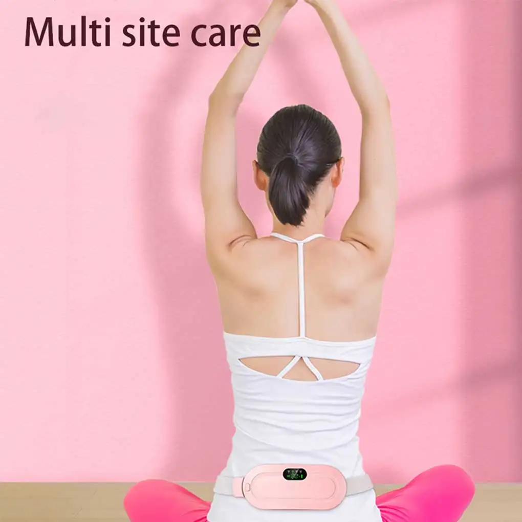 

Menstrual Heating Pad Smart Palace Warmer Vibrating Abdominal Massager Thermal Waist 3 Modes Temperature Belt White