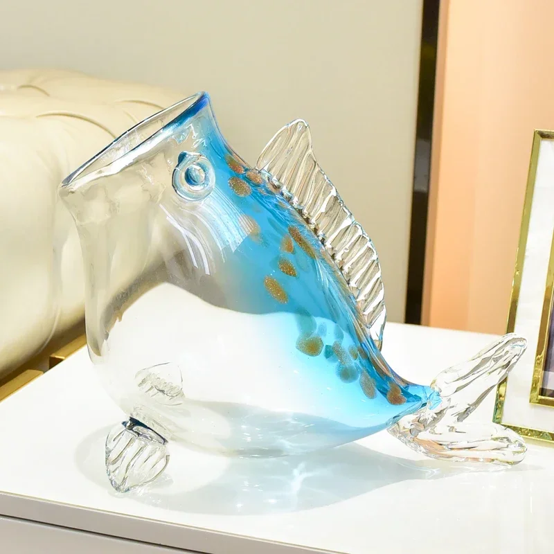 

Glass fish tank decorations and ornaments, modern living room, foyer, study, and home decor