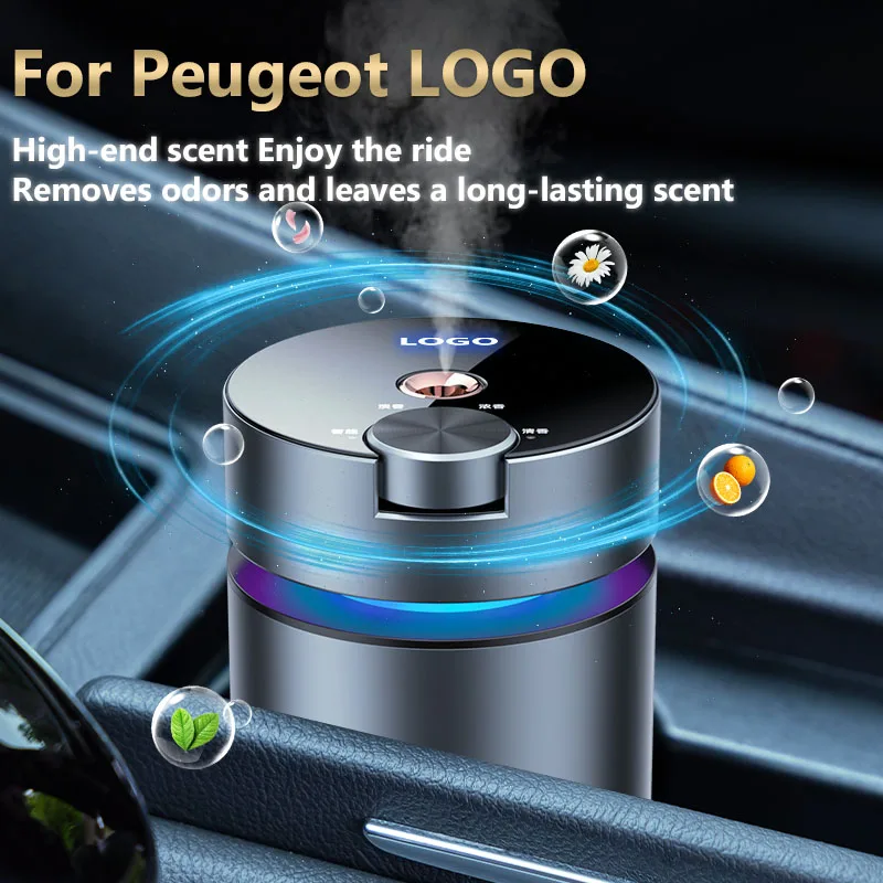 

For Peugeo Car Intelligent Spray Essential Oil Diffuser Romantic Colorful And Ambient Light Car Lasting Fragrance Air Humidifier