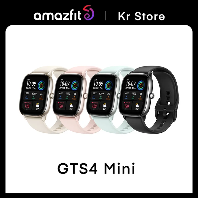 New Amazfit GTS 4 Mini Smartwatch With Alexa Built-in 24H Heart Rate 120  Sports Modes Smart Watch Zepp App