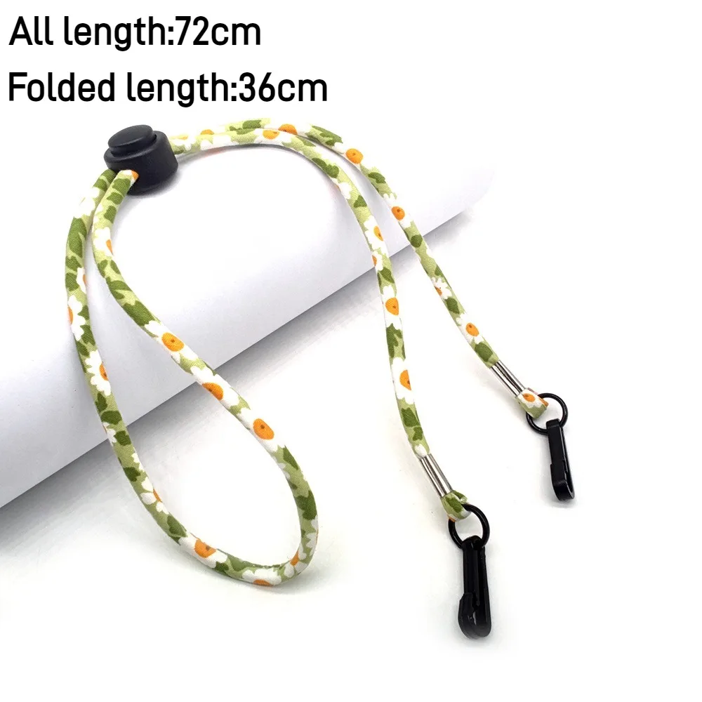 Two Hooks Windproof Hat Strap New Anti-lost Adjustable Hat Retainer Flower Pattern Chin Cord Sunhat