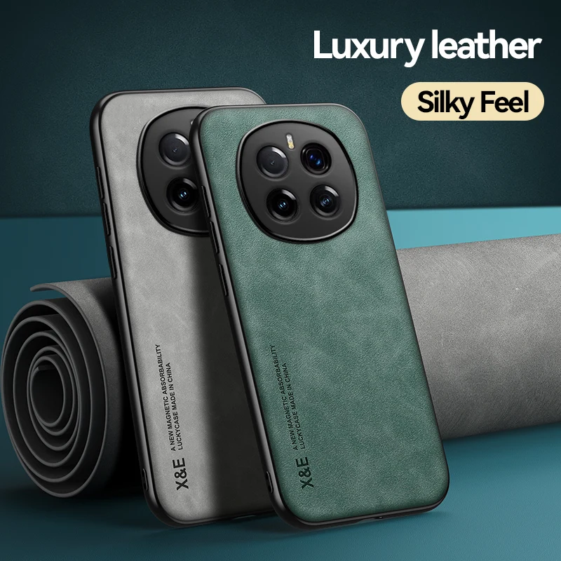 Luxury Leather Ultra Thin Car Magnetic Phone Cover