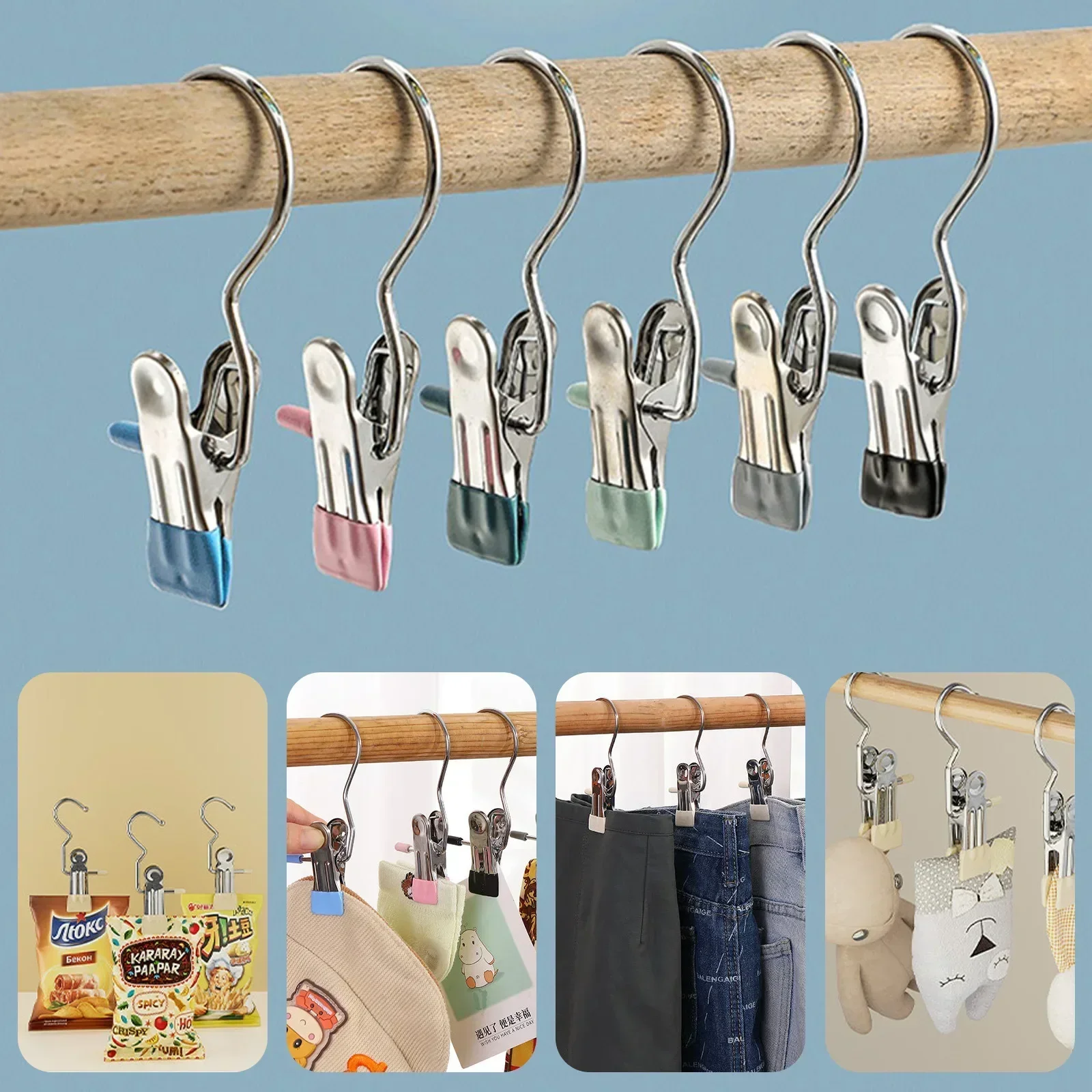Clothespins in use on clothesline