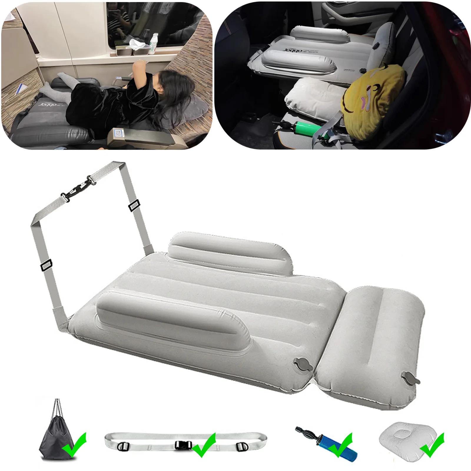 Baby Child Inflatable Mattress Air Bed Long Distance Teavel Car Plane High Speed Rail Travel Self Driving Rear Sleep Artifact