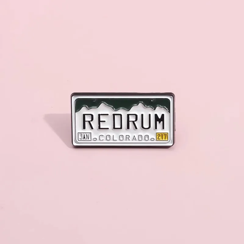 Vintage REDRUM Enamel Lapel Pins for Backpacks and Clothing Accessories