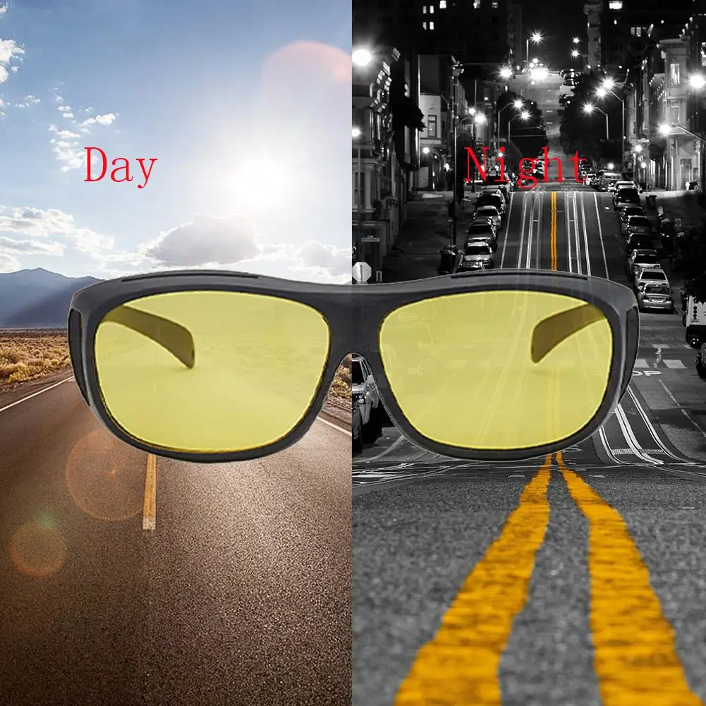 Classic Night Vision Sun Glasses Men Square Outdoor Cycling UV400 Yellow Sunglasses For Women Driving Goggles