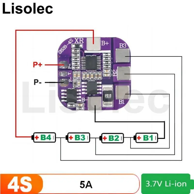 

14500 4S BMS 5A Charging Module Li-ion Lithium Battery Charge Board Protection Board PCB PCM for Drill Motor Electric Tools