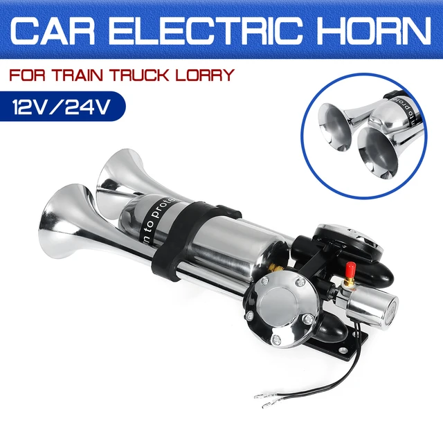 500db Double trompette électrique klaxon fort Horn Ser Kit 12V / 24V avec  compresseur pour camion camion