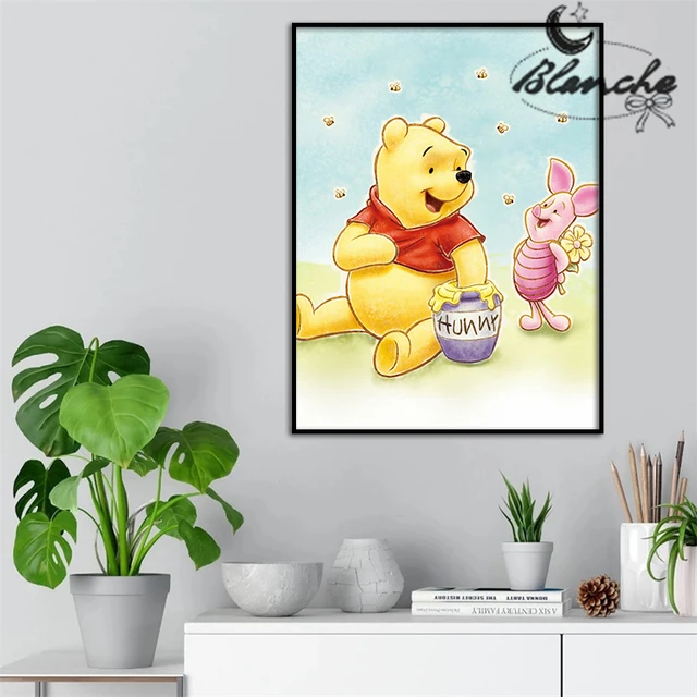 Winnie The Pooh Diamond Painting 5D Disney Diamond Mosaic Cartoon Animal  Bear Rhinestone Picture Full Drill DIY Home Decor