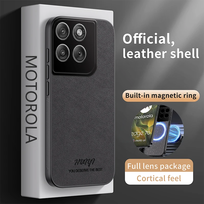 Business Plain Leather Magnetic Anti-Drop Case – Shockproof Cover