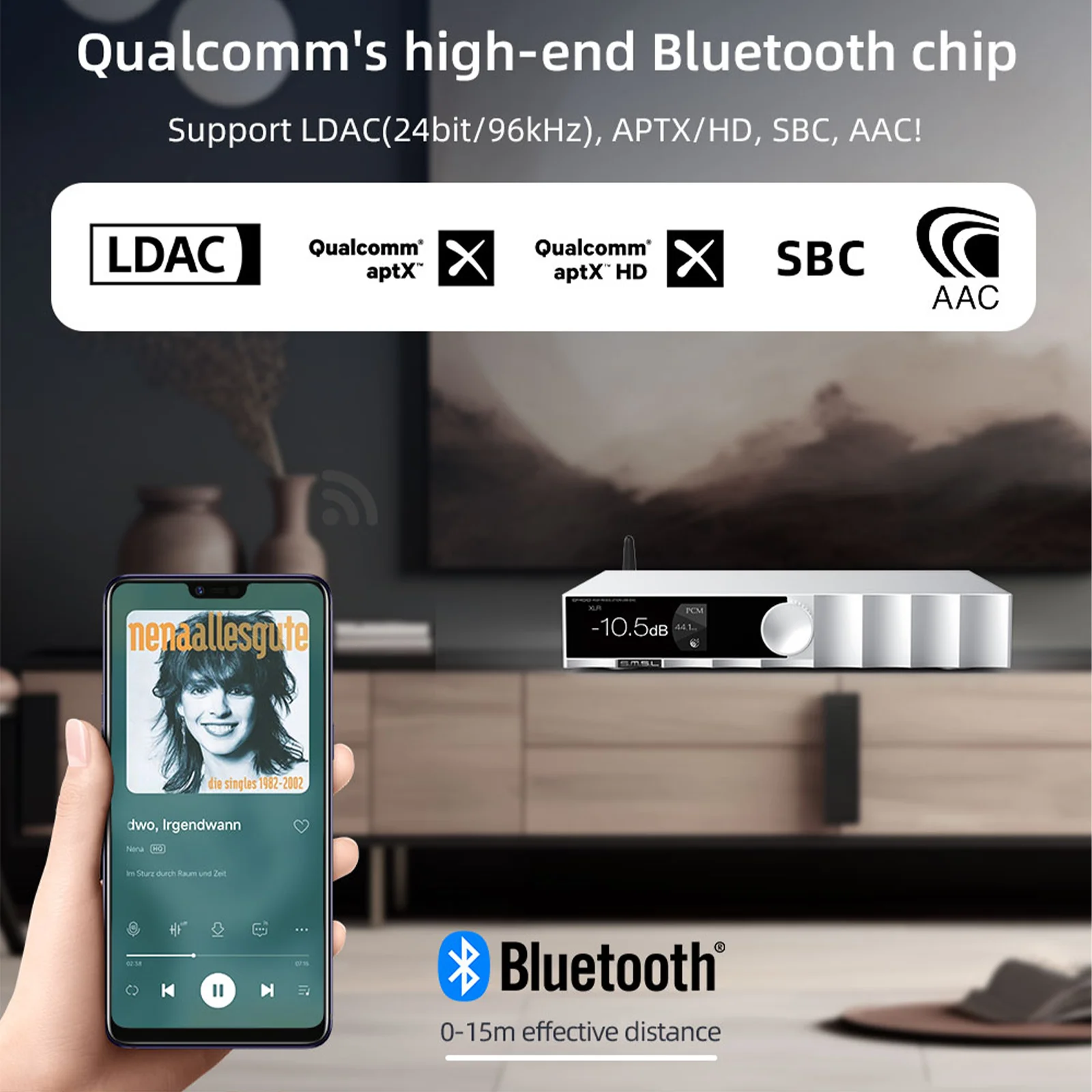 SMSL D400 Pro Audio Decoder DAC AK4191 AK4499EX MQA-CD Bluetooth XU316 DSD512 Optical Coaxial 32bit/768kHz With Remote Control