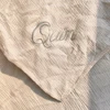 Personalized Name Embroidered Custom Baby Cotton Muslin Baby Swaddle Newborn Receiving Blanket Solid Swaddle Wrap Soft Blanket 4