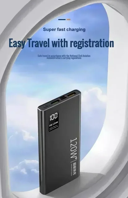 120W super fast charging 30000 mAh power bank with 100% sufficient capacity for mobile power supply for various mobile phones - Image 6
