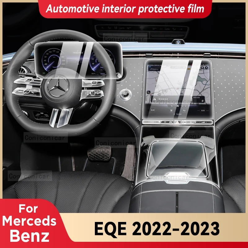 

For Merceds Benz EQE 2022 2023 Car Interior Center Console TPU Protective Film Anti-scratch Repair film Accessories Sticker
