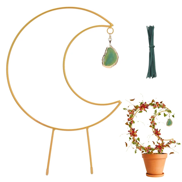 Hold Alakú Növényi Rácsos Hegymászó Virágállvány 20 Darabos Kábelkötéssel Tartós Kerti A Mászó Növény Beltéri Kültéri