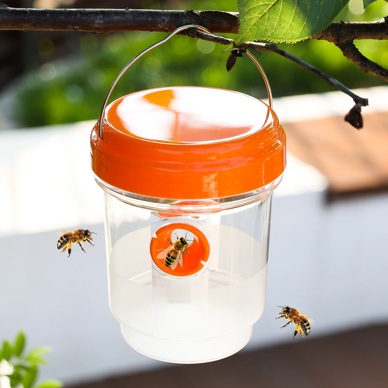 Large Reusable Waterproof Wasp and Hornet Trap for Indoor and Outdoor Pest Control