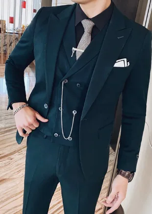 2023 Best Man Groom Large Size Business Casual Suit Three-piece Wedding Banquet Suit Suit Suit Men Men's Clothes Mens Clothes