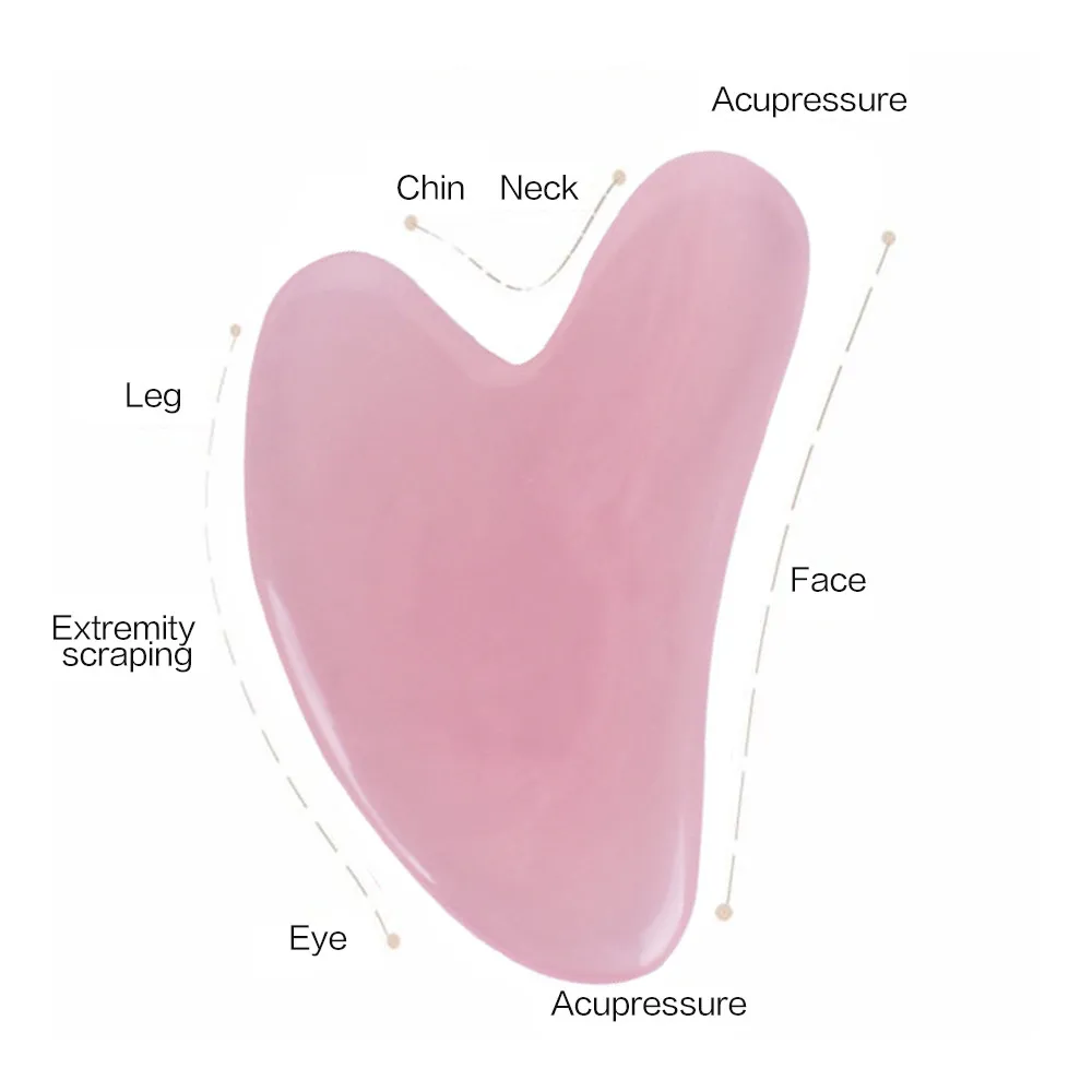 Gua Sha Scraping Massage Scraper Heart Shape SPA Massage Board Facial Scraping Face Massager Guasha Scrapping For Neck Back_voghion.com