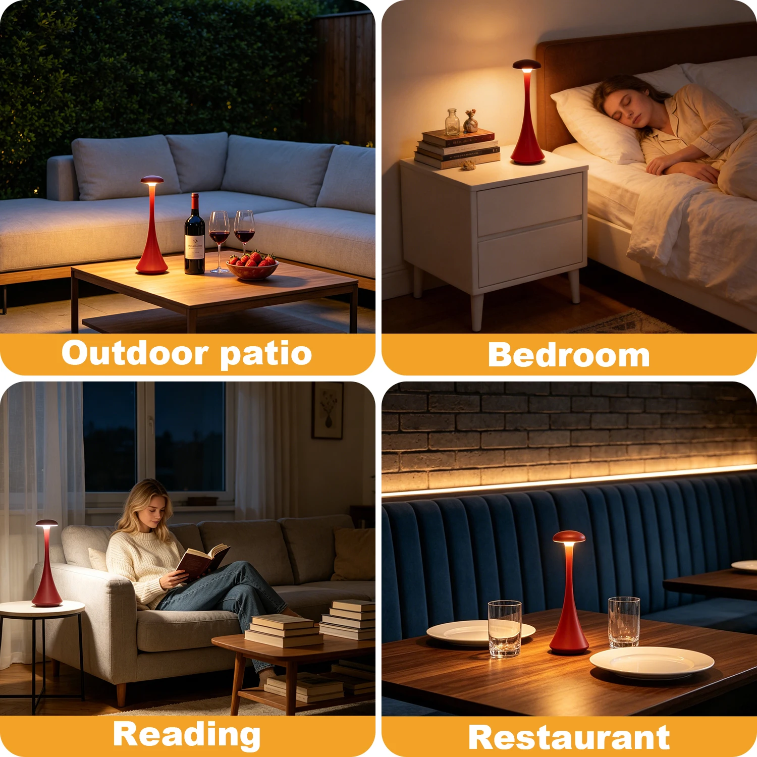 Rechargeable Mushroom Table Lamp 6