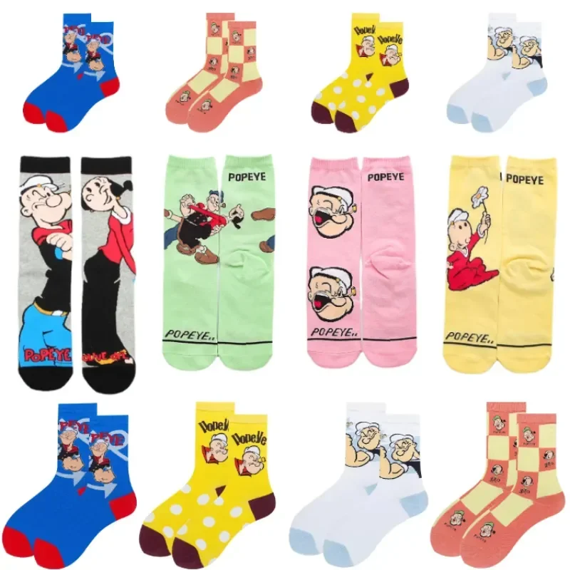 

Disney Cartoon Popeye Socks Leisure Sports Youth Socks Four Seasons Lovers Tube Children's men funny носки compression socks