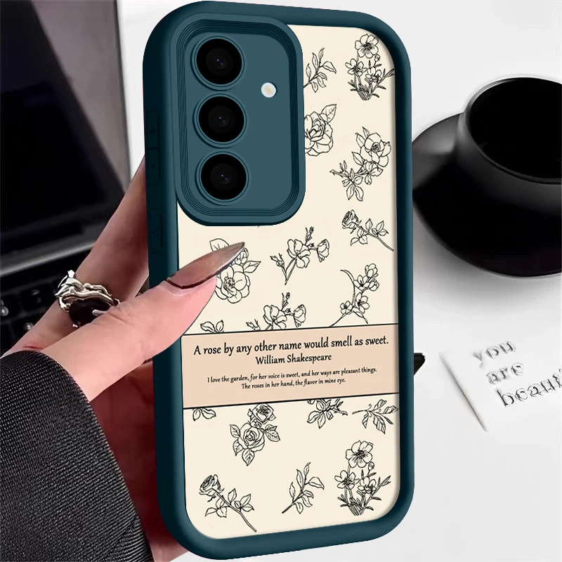 Elegant Rose Flower Design Phone Case - Lettering Detail, Ultra Protection