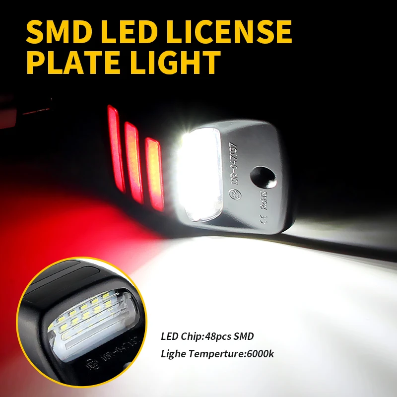 도요타 타코마 2005-2015 툰드라 2000-2013 자동차 부품에 대 한 2Pcs LED 자동차 번호판 조명 램프 어셈블리 교체 액세서리