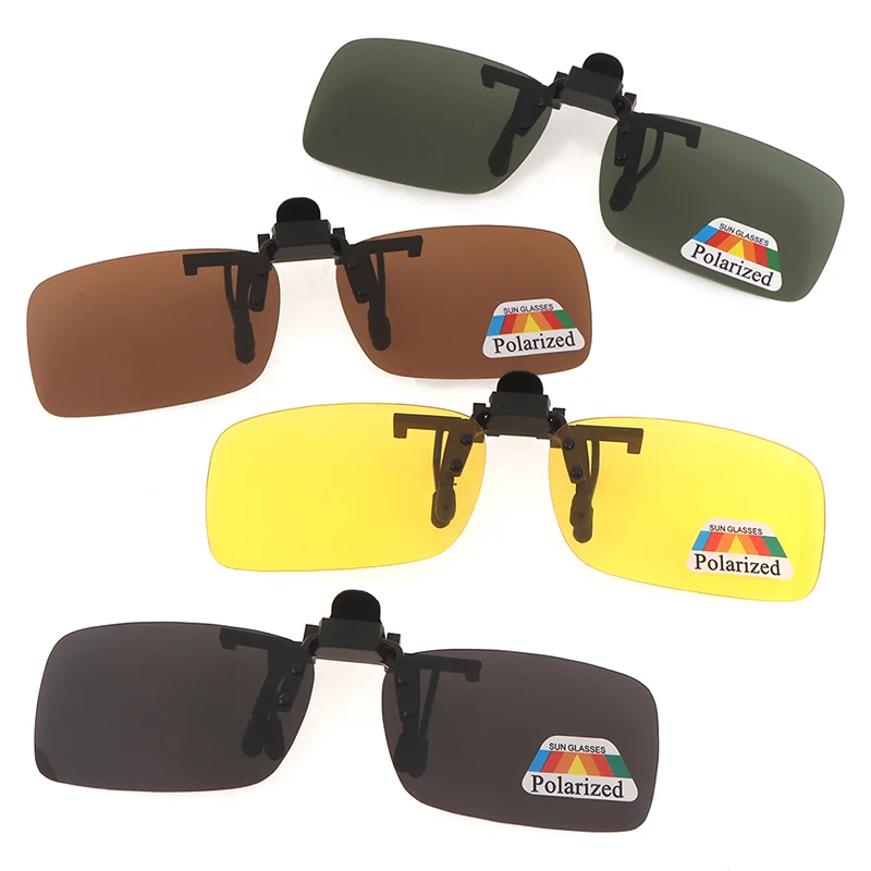 Car Driver Goggles polarized sunglasses night vision sunglasses driving glasses Polarized Sun Glasses Driving Night Vision Lens Clip On Sunglasses Interior Accessories 1PC