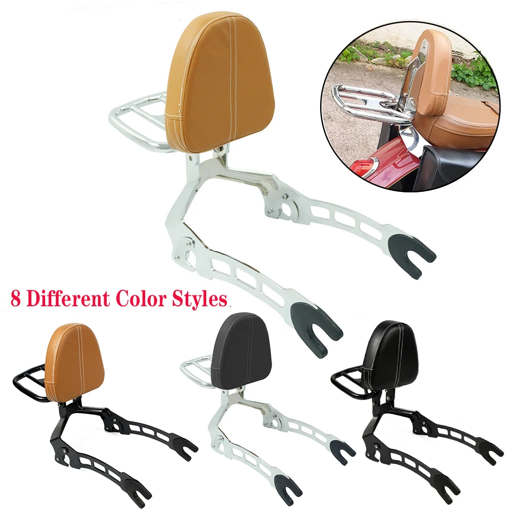 

For Indian Scout 2015-2023 Scout Sixty ABS 2016-2023 Detachable Backrest Sissy Bar Rear Luggage Rack Pad Motorcycle Accessories