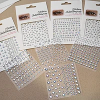 1sheet Star & Moon Face Gems Jewels Stickers Heart Shiny Rhinestone Eye Makeup Temporary Tattoos Decoration For Music Festival 1