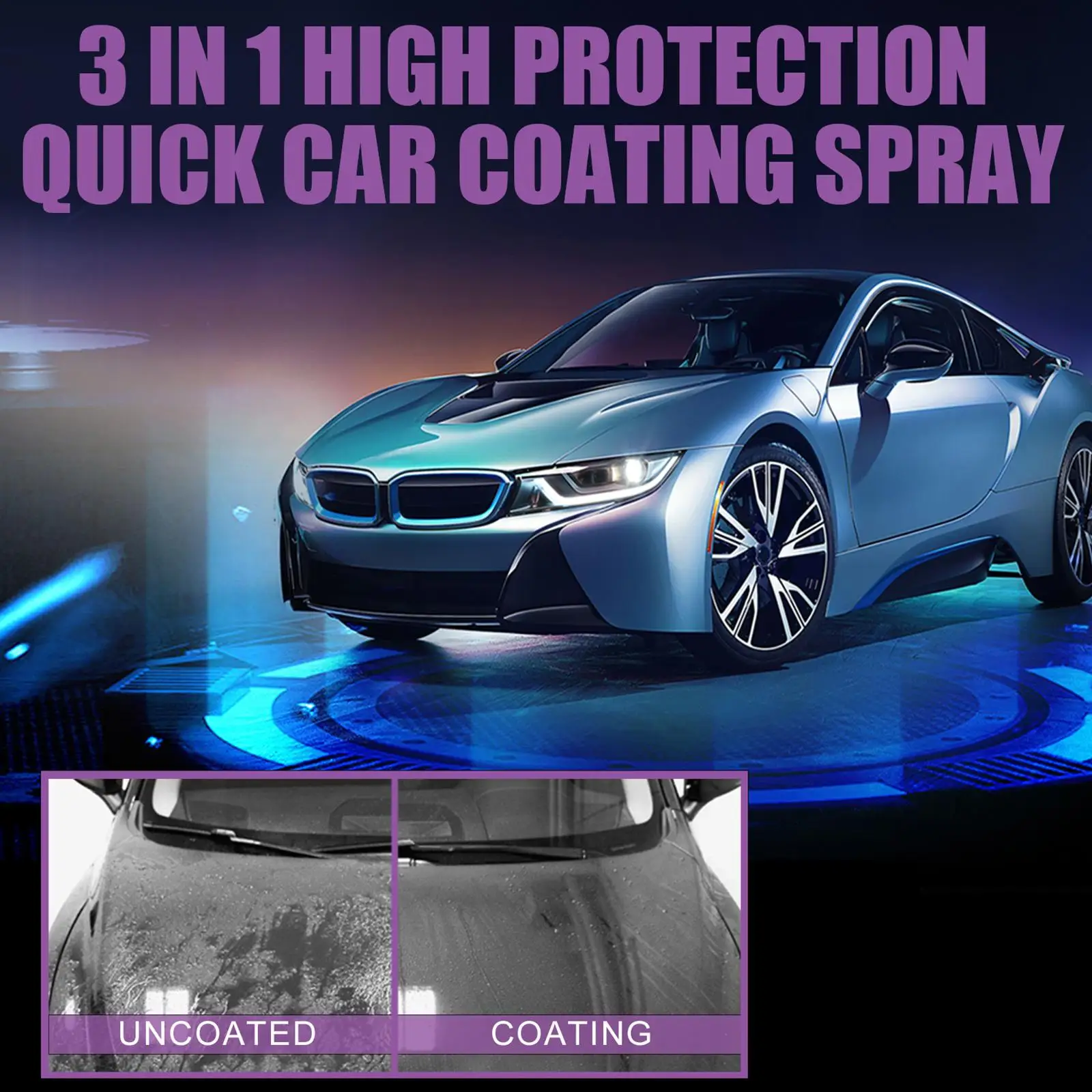 3 In 1 Quick Coating Spray High Protection Car Coating Waterless Car Wash Ceramic Spray Quick