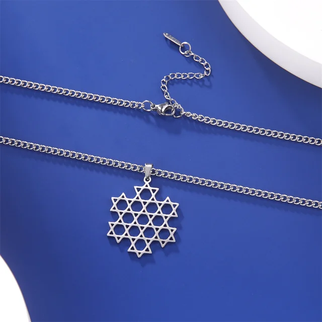 Collar Cruz Y Estrella De David – Símbolo De Fe Cristiana Y Judía, Acero Inoxidable, Regalo Espiritual