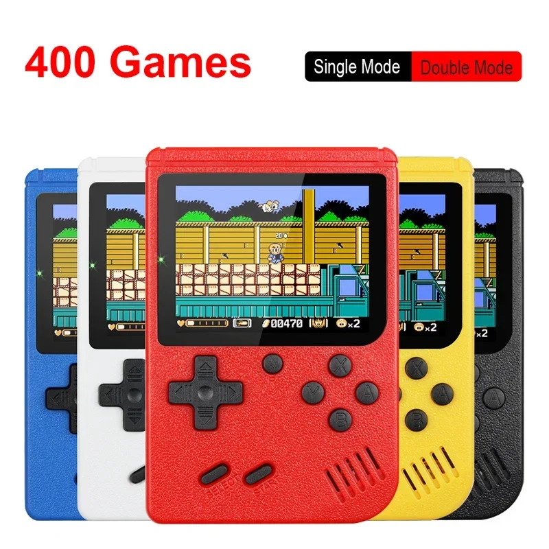 내장형 400 FC 게임, LCD 스크린 비디오 게임 플레이어, 레트로 휴대용 게임 콘솔, 어린이 소년 선물, 2.4 인치