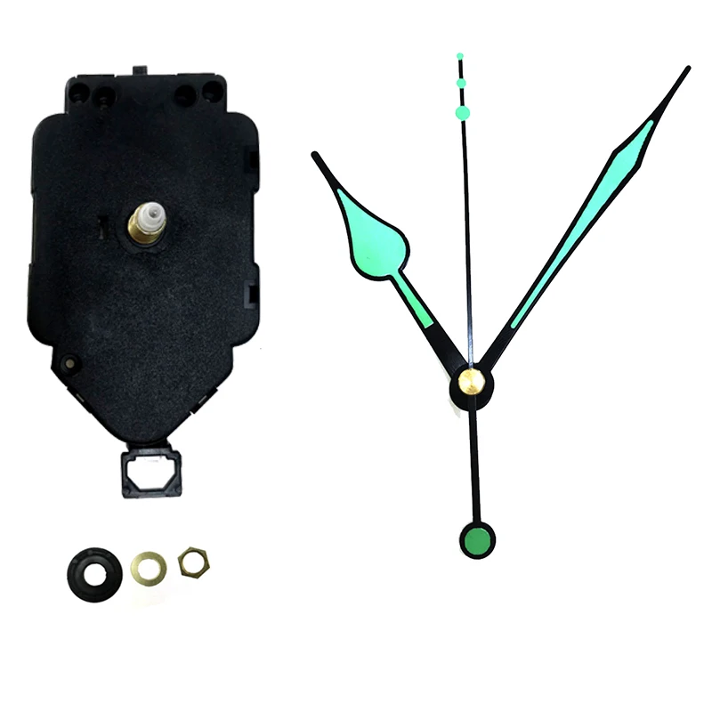 DIY Quartz Pendulum Clock Movement with Luminous Fluorescent Hands Wall Clock High Quality Mechanism Replace Repair Parts Kit 