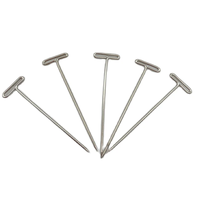 60 pcs/Lot 5.5 cm length T shape needle t pins for wig making