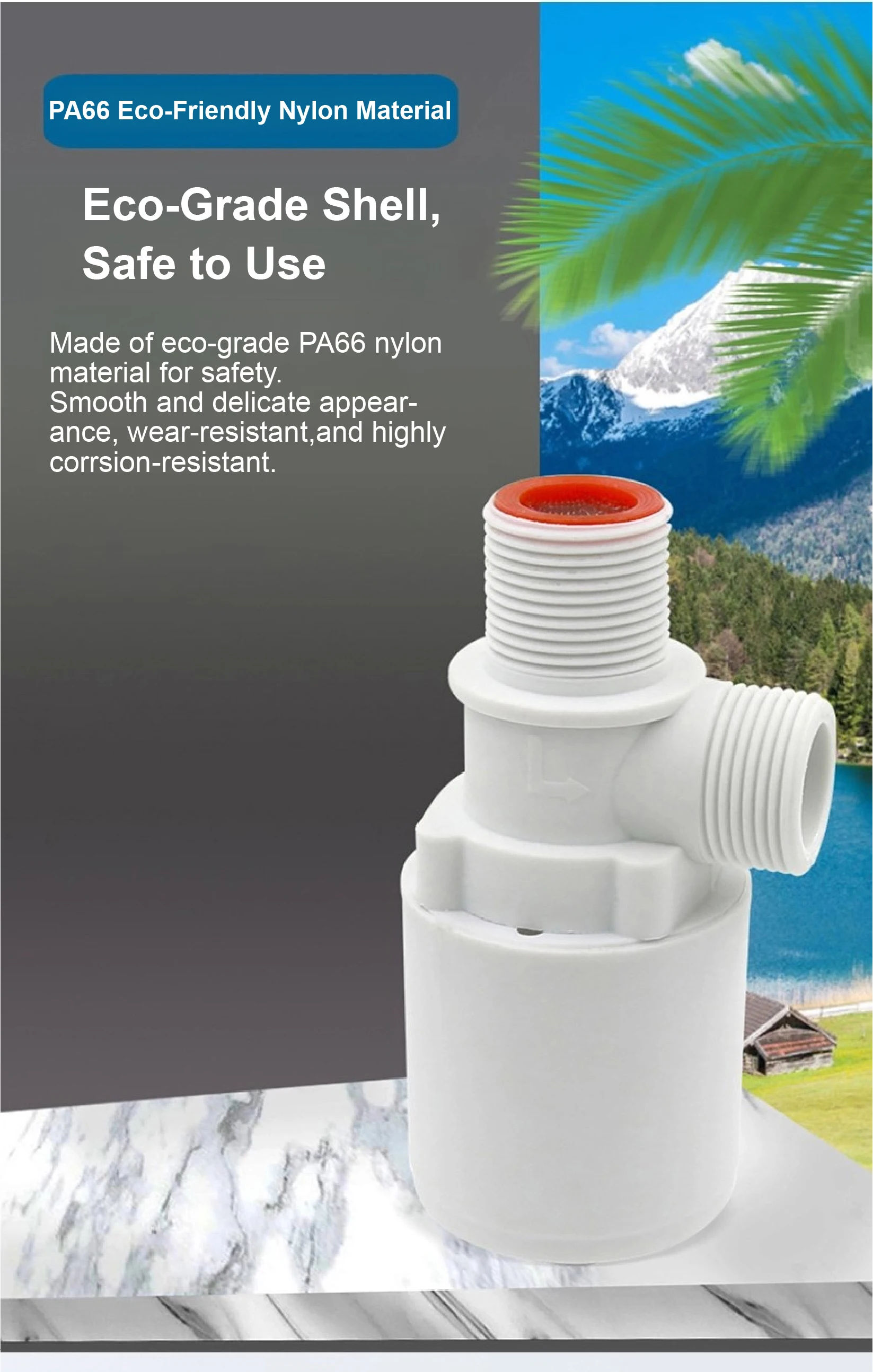 FQF 1/2" Automatic Water Level Control Valve for Water Tank Tower No Float Senso