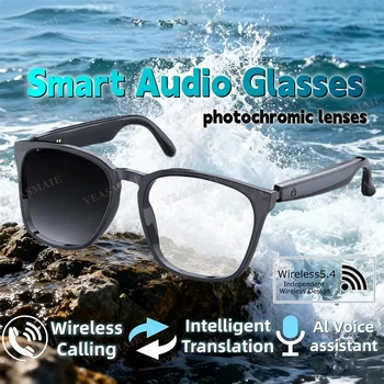 Ola Esporte Occhiali Smart Fotocromatici con Controllo Vocale Bluetooth, Chiamate, Musica e Protezione Anti-Luce Blu, Touch Screen Intelligente