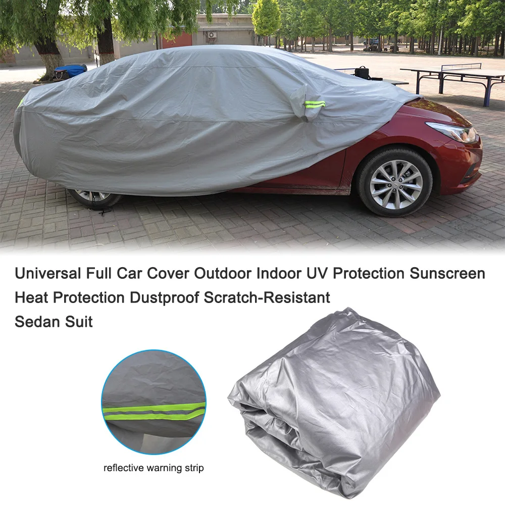 Universal Full Car Cover Indoor Outdoor Sunscreen Heat Sun UV Protection  Dustproof Anti-UV Scratch-Resistant Sedan Car Styling - AliExpress