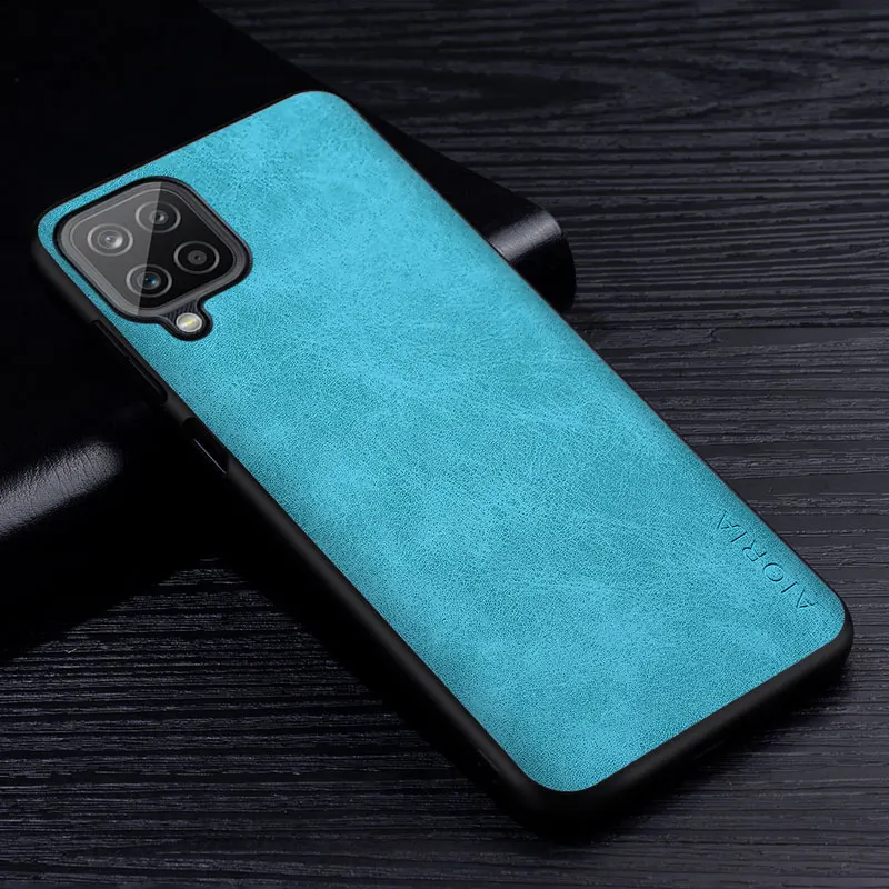 Premium PU Leather Scratch-Resistant Solid Color Phone Case