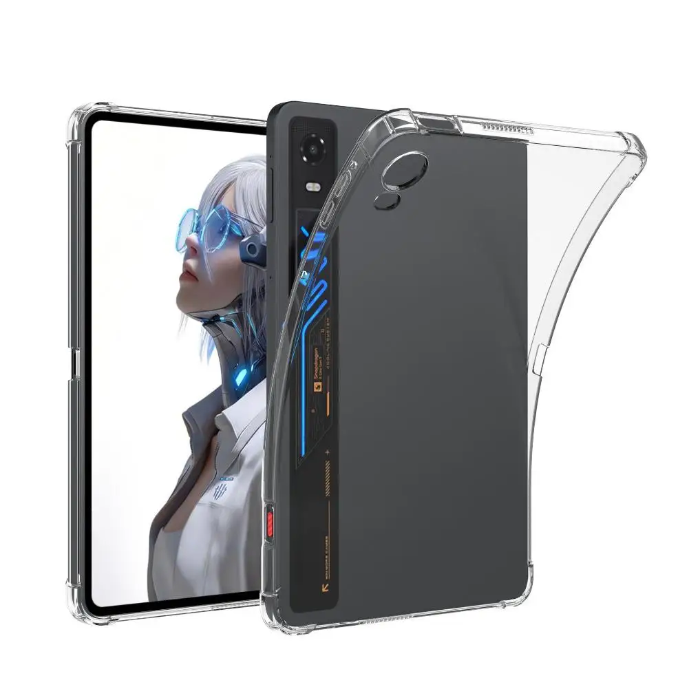 Clear TPU Shock-Absorbing Tablet Case with Reinforced Corners - Transparent Protective Cover