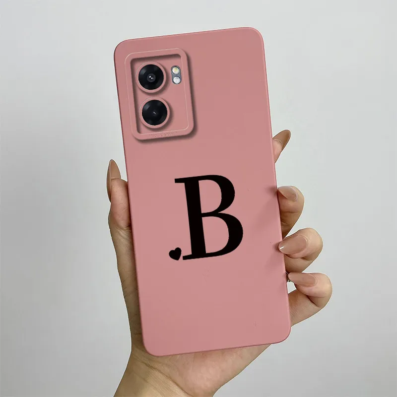 Chic Initial Letters Soft TPU Phone Case - Simple & Cute Design