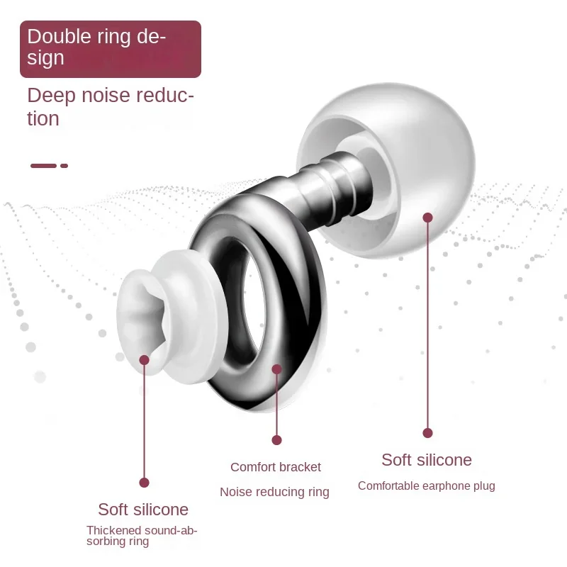 Silicone Earplugs for Swimming Sleep Noise Cancel Noise Reduction-Soundproof Reduce Disturbances -Quality loop Earplugs Supplies 2