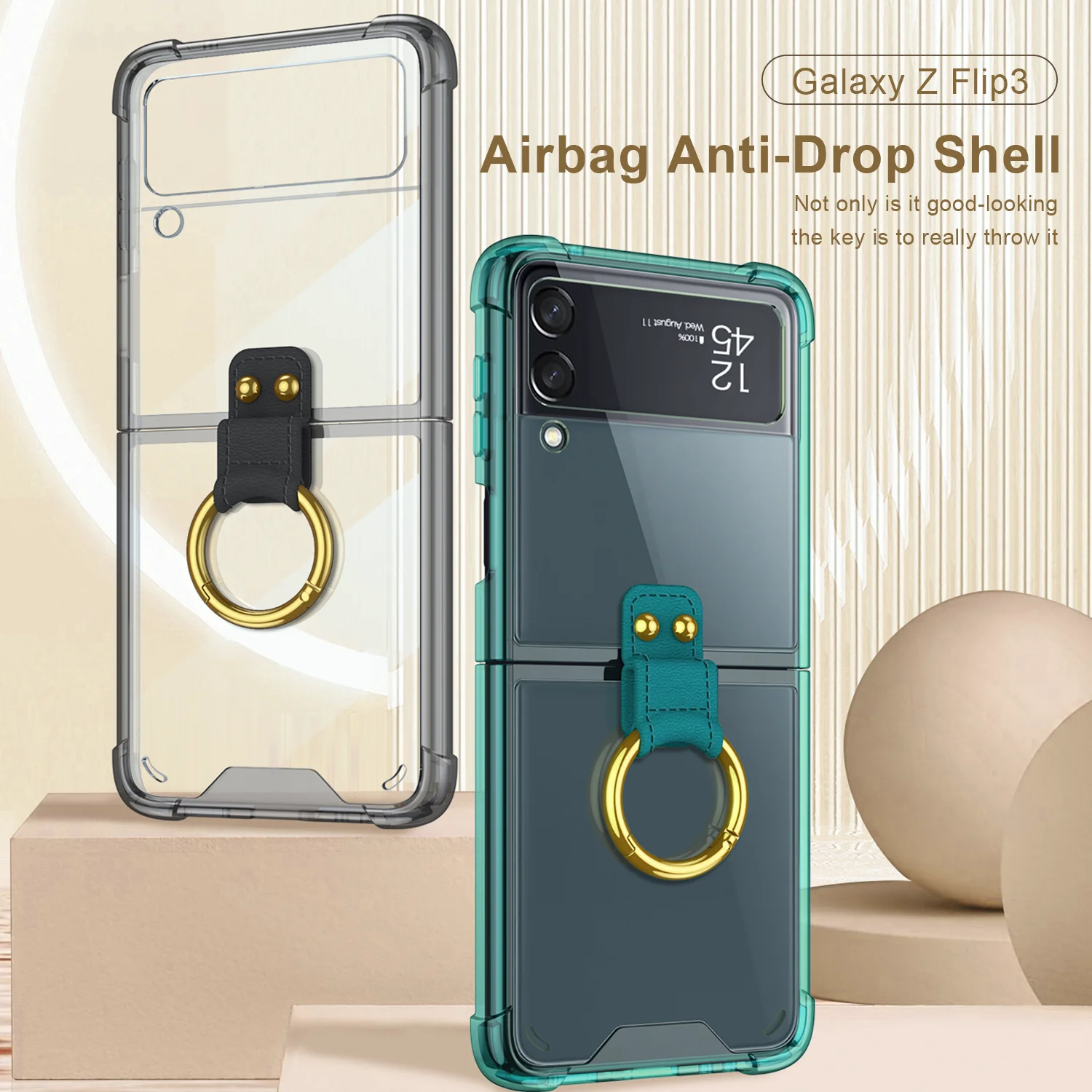 silicone cover with s pen Pu Leather hand Strap Anti-fall Phone Case for Samsung Galaxy Z Flip 3 5G SM-F711B Protection Back Cover with Lanyard cute samsung cases