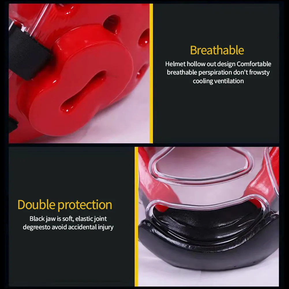 Description Picture 6 of itemProfessional Taekwondo head protector MMA Helmet Muay Thai Boxing Taekwondo Karate Guard Head WTF Kickboxing