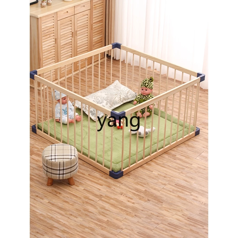CX Protective Grating Baby Indoor Climbing Pad Guardrail Home Gaming Baby Crawling Mat Solid Wood
