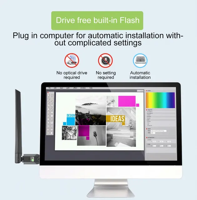 600 Мбит/с USB Wi-Fi Bluetooth 5,0 адаптер 2,4G 5 ГГц Wi-Fi антенна двухдиапазонный 802.11ac мини беспроводной компьютерный приемник сетевой карты 2