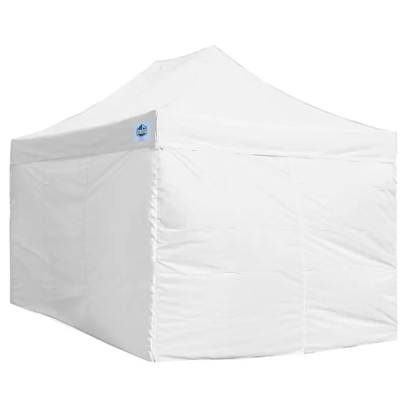 

King 10' x 15' White Rectangle Outdoor Sidewall (4 Pack)