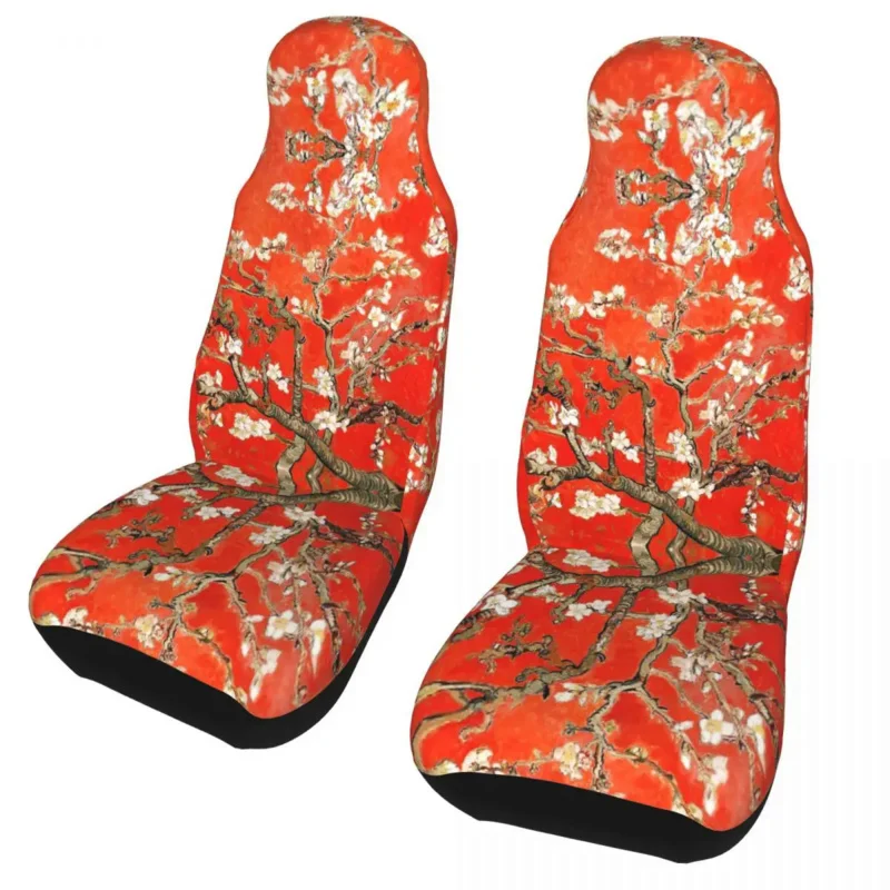 

Blossoms Van Gogh Universal Cover Off-Road Travel Floral Flower Front Rear Flocking Cloth Cushion Polyester Car Styling