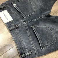 Pantalones vaqueros azules y grises de alta calidad para hombre, pantalones elásticos ajustados coreanos de marca de moda de alta gama para hombre, ropa de diseñador para novio 6