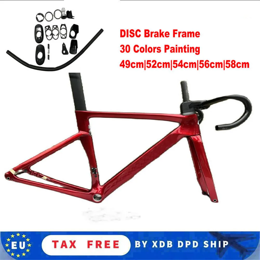 New Red Vene Carbon Bike Frame Road Bike Carbon Fiber Bicycle Framesets
